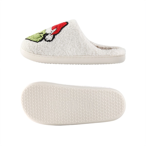 Merry Grinchmas Broderade Tofflor, Jul Grinch Tofflor 37 38