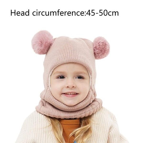 IC Baby Vinter Hatt och Halsduk Set, unisex toddler Barn Hatt och Halsduk Rosa