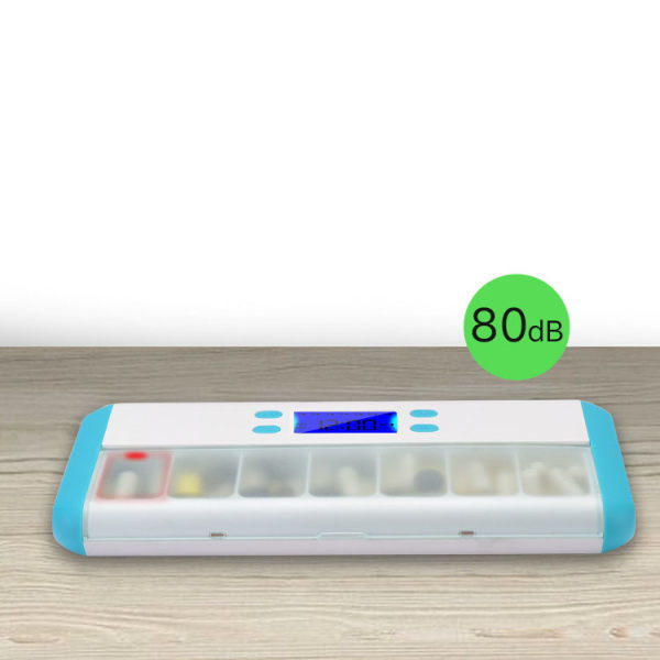 IC Ugentlig pilleæske med LED elektronisk timerpåmindelse - Brun