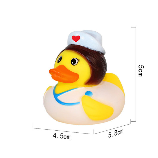 Luovia Halloween-kumikissoja, jotka ääntävät puristamalla, MJ51-lelu, kelluva keltainen kissa (10 kpl) Loving Nurse Duck