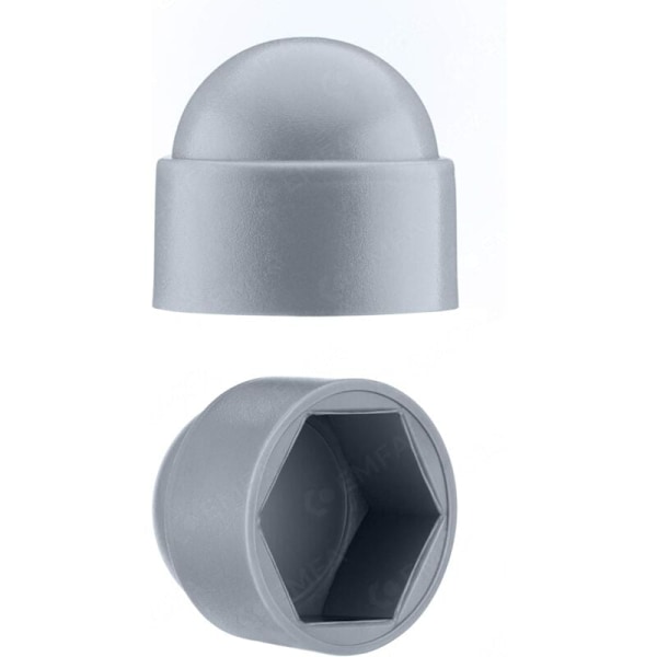 M10 mutterkapslar för 17 mm nyckel Grå 50 st.