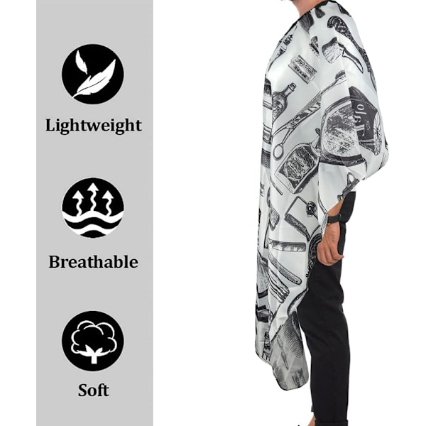Frisörkappa Frisörkappa, Klippkappor, Vattentät Frisörkappa för Hårstyling, Klippning och Färgning White