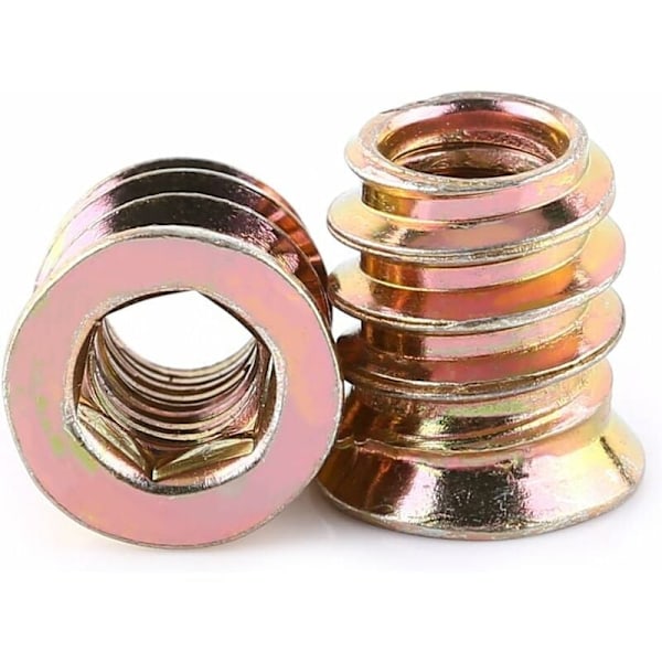 Förpackning med 20 st M6/M8/M10 Gängade Hexagonmutter av Zinklegering, Sortiment av Insatsmuttrar av Zinklegering (M613mm)