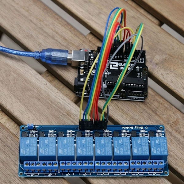 8-kanals Relämodul 5V DC med Optokopplare 8-kanals Relämodul för Mega 1280 DSP Arm PIC AVR STM32 Raspberry Pi