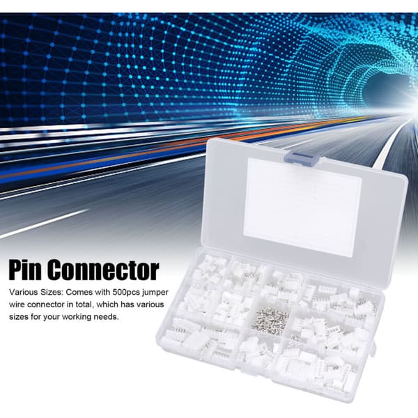 500 stk. Jumper Wire Connector Terminal 2.54mm Hus Hun Pin Header Connector Kit, DUBUNS