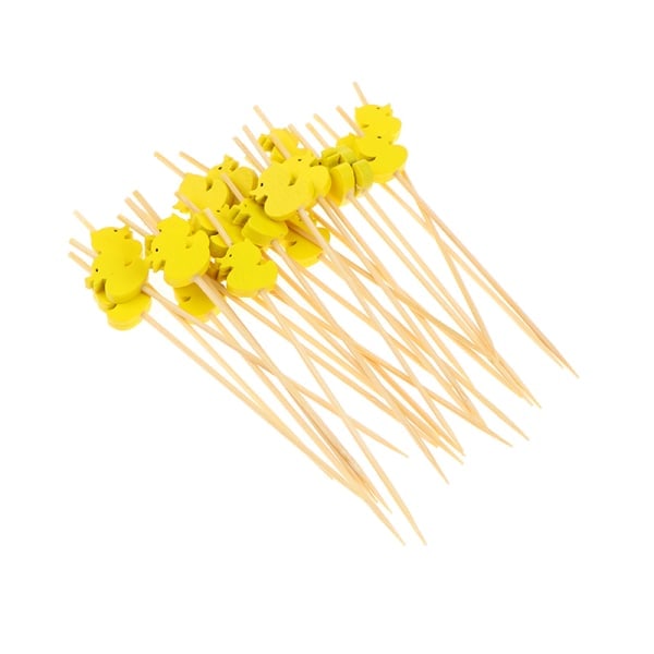 IC 100 stk Engangs bambuspinner Fruktcocktail Håndlaget tannpirker 12*2*1,5cm