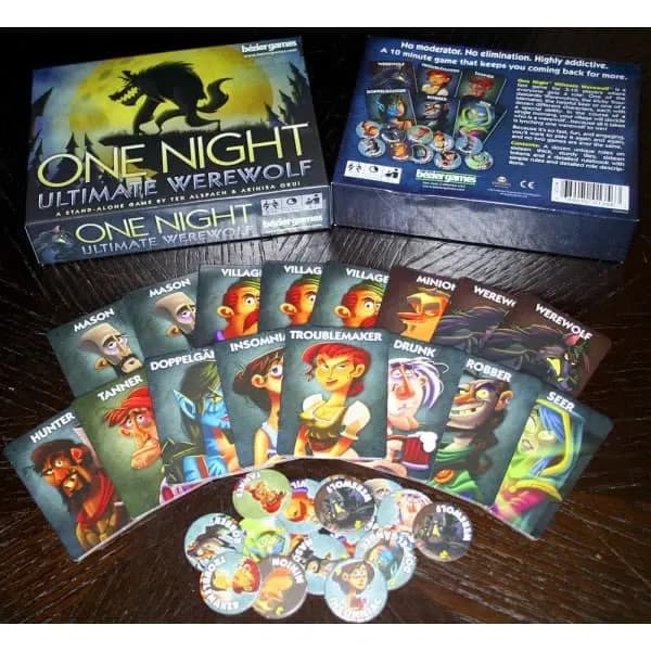 One Night Ultimate Werewolf Festbrettspill med App-styrt Spill for Barn og Voksne 3 til 10 Spillere