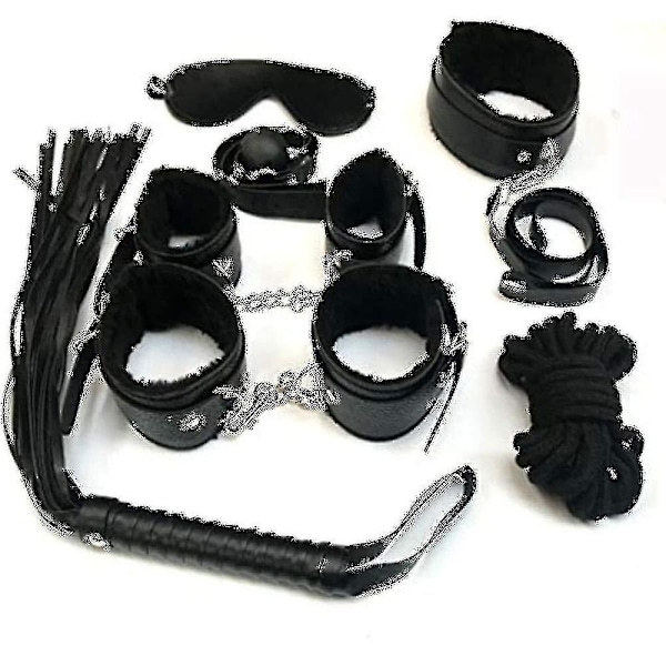 Zbzyxa Bundle Binding Set Av 7 Set Handbojor Nyckel Polis Cosplay Festtillbehör Cosplay Kostymtillbehör Låtsas Spela Handbojor Elastiska Låtsas