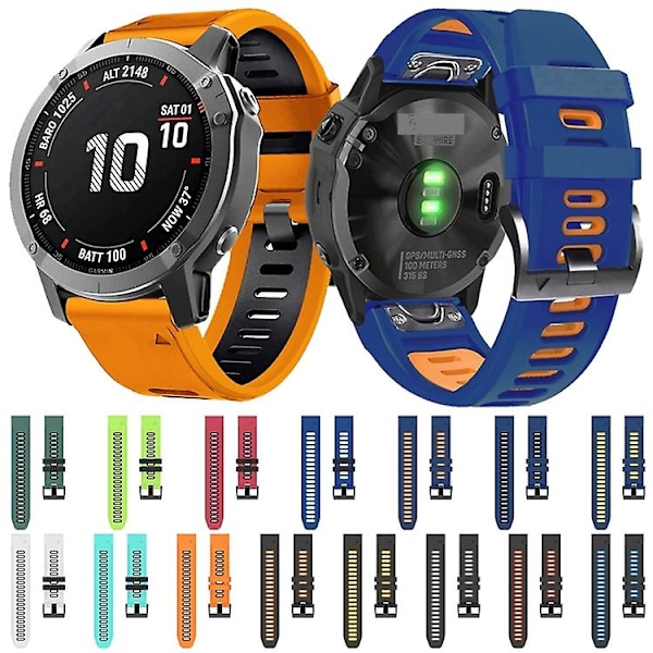 Garmin Fenix 5 Plus 22mm Silikoniurheilukellohihna