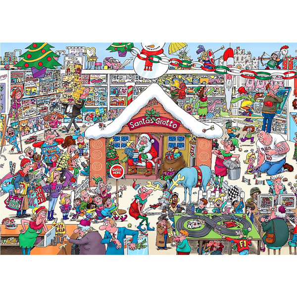Ny kreativ 24 æsker med papirpuslespil overraskelse blind boks rød julegave souvenir gave 1008 Christmas shops (70*50)