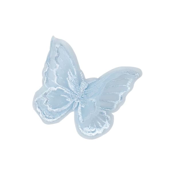 3D-simulerings dobbelt sommerfugl blondebroderi patch sommerfugl