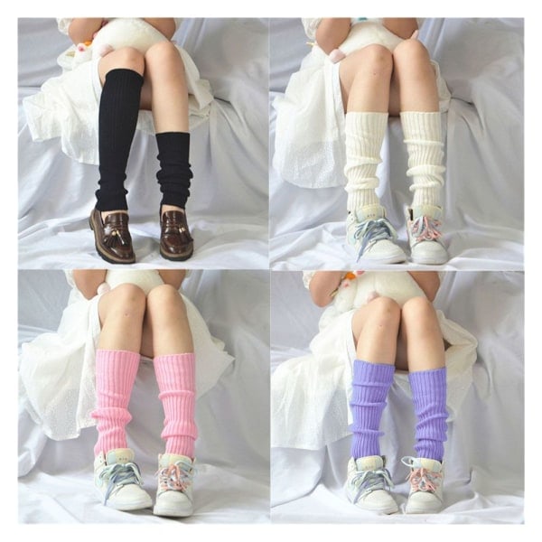 4 par Leg Warmers Kåpe Sokker Pels Ankel