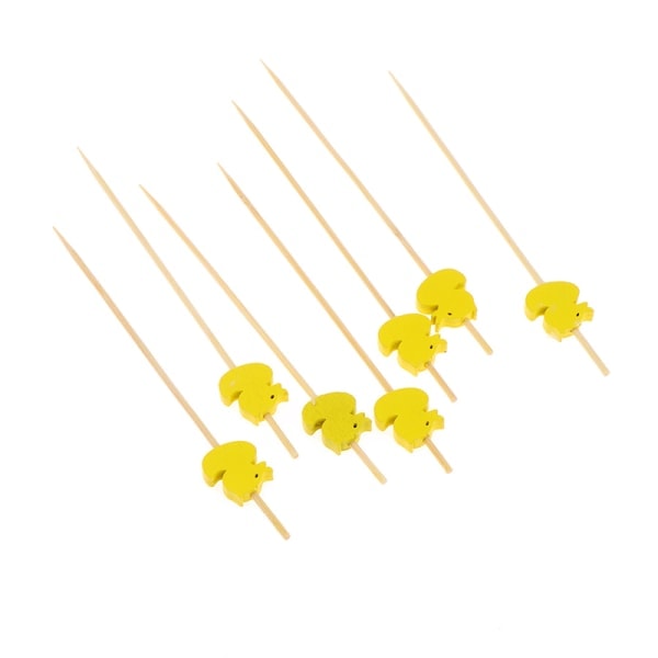 IC 100 stk Engangs bambuspinner Fruktcocktail Håndlaget tannpirker 12*2*1,5cm