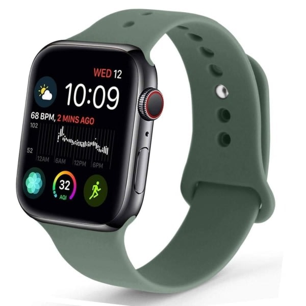 IC Silikone Armbånd Apple Watch 42/44/45/49 mm Mørk Grøn Mørk Grøn Mørk Grøn