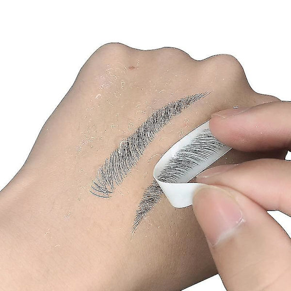 4D hårlignende øjenbryn, tatoveringssticker, falske øjenbryn, vandtæt makeup, 5 ark