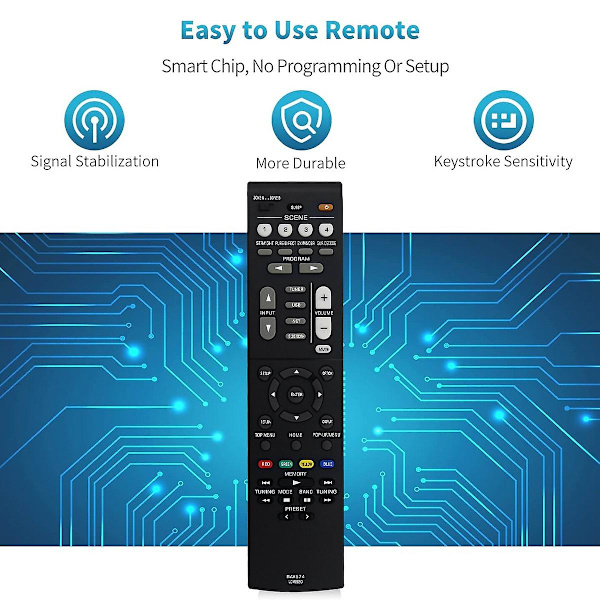 Fjernbetjening RAV574 VDM8690 til Yamaha MusicCast Stereo AV-receiver RX-V4A RX-V4ABL