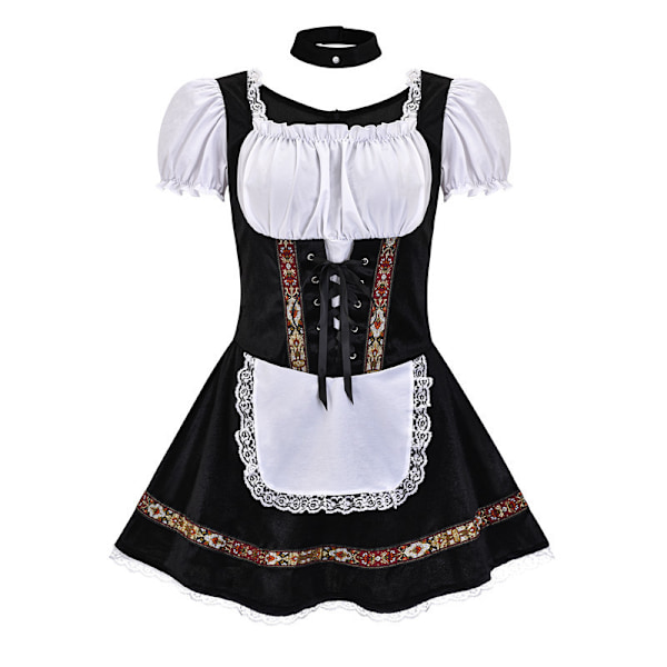 Halloween bar girl klänning scenkostym MJ51 piga kostym blue S
