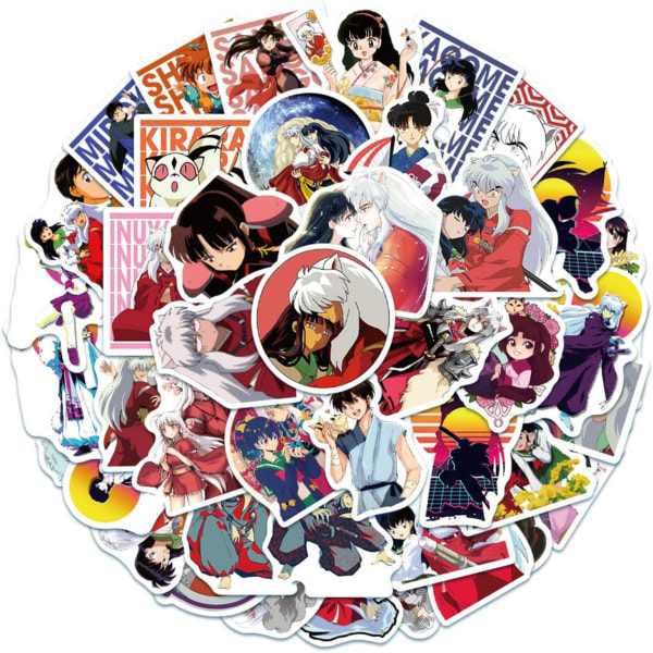 50 tecknade japanska anime-klistermärken Bilgitarrdekoration Resväska Mobiltelefon Vattentät Graffiti-klistermärke