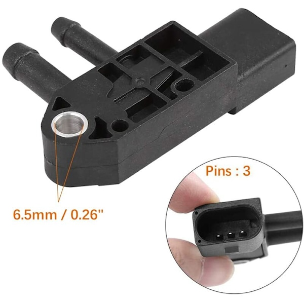 DPF 059906051C 076906051B 0281006082 0281006083 Trycksensor för -, Golf VI