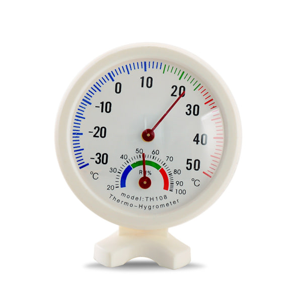 Utomhus inomhustermometer temperatur hygrometer luftfuktighetsmätare klocka form