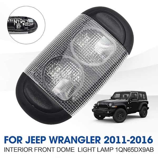 Passer til 2011-2016 JEEP WRANGLER INTERIØR FRONT DOME LYS LAMPE 1QN65DX9AB
