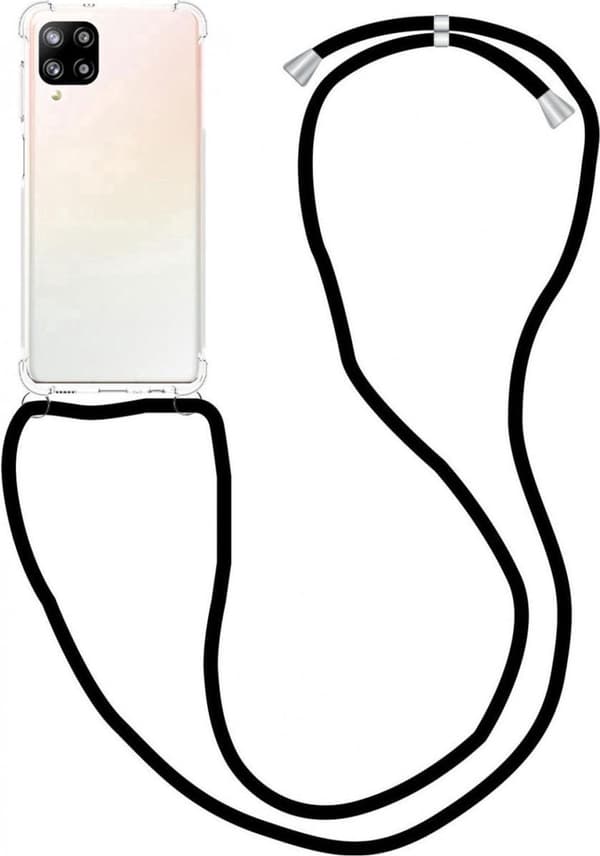 Stötsäkert TPU transparent fodral för Samsung Galaxy A12 - Med snodd