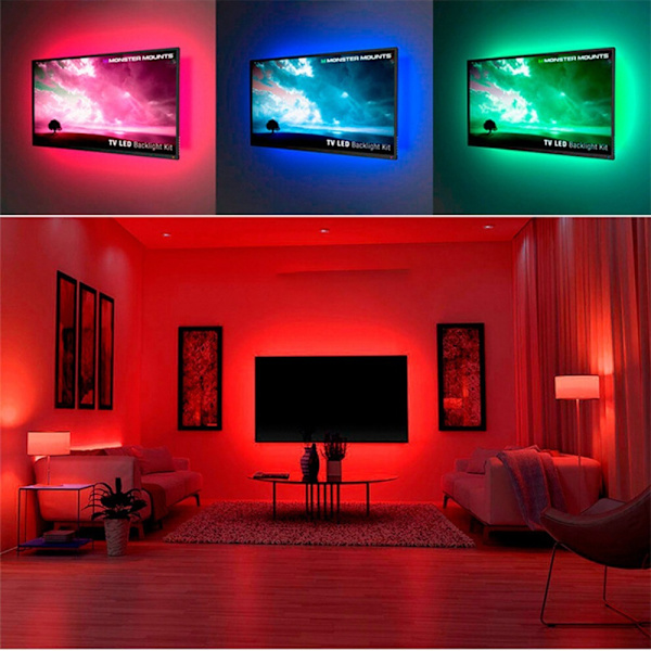 5050 LED Strip Lys Nattlys BLÅ Blå Blue
