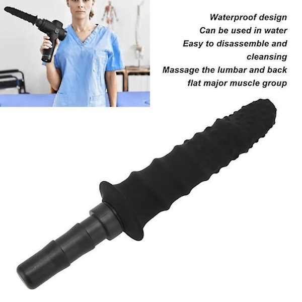 Silikoninen Fascia-hierontapää Vedenpitävä Fascia-hierontapää Kiiltävä Pintapää 16mm Musta Ys002