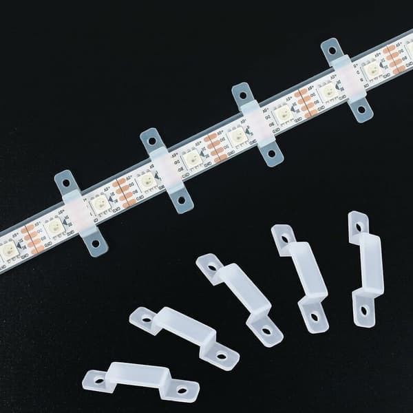 BR-Vie 100st LED-strips Clips Fästfästen LED-strips Clips 10mm Bred Vattentät Led-strip