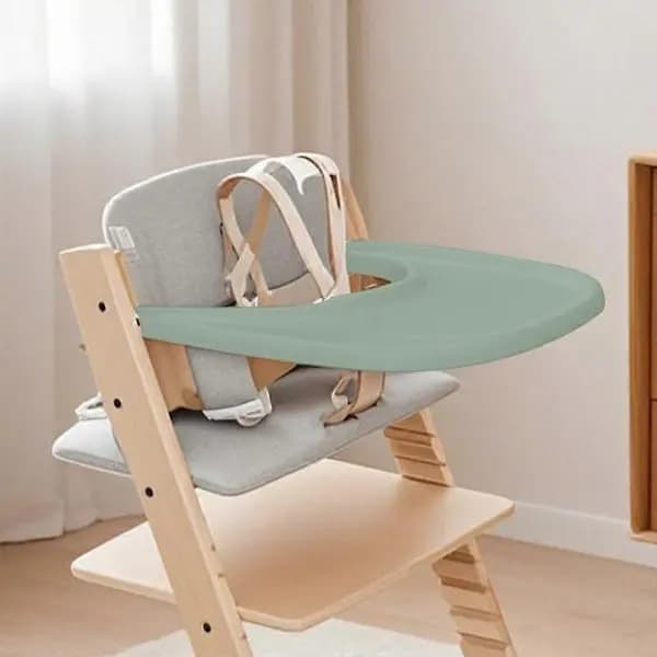 Stokke Tripp Trapp Snackbricka Silikon Sugleksak och Förvaringsbricka för Barnstol Beige