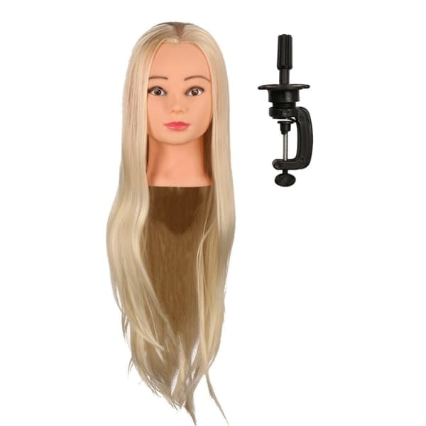 Salong Treningshode for Hårfrisør Mannequinhode med Klips 20\"\"26in Blond