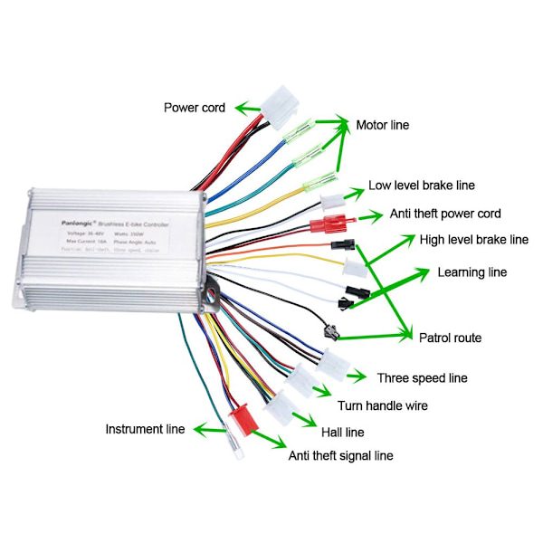 E-cykel Controller Intelligent To Tilstande 36V/48V 350W