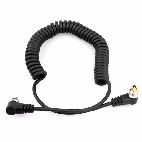 BY-110 30-100cm fjærkabel hann til hann PC til PC synkroniseringskabel ledning for blits Speedlite