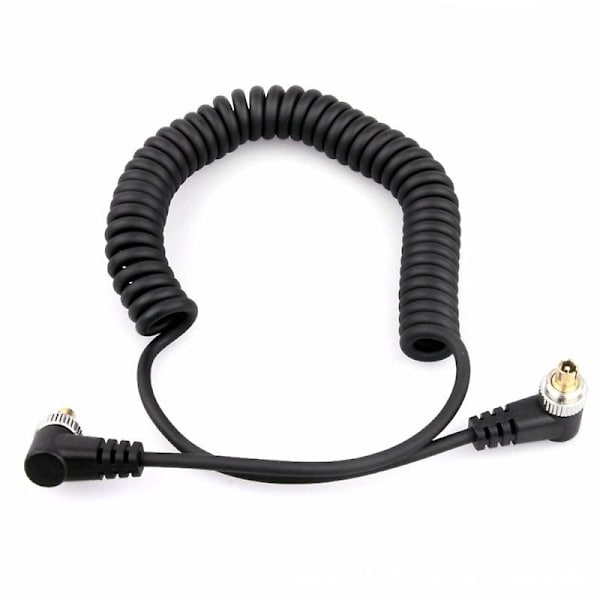 BY-110 30-100cm Fjederkabel Han til Han PC til PC Synkroniseringskabelledning til Flash Speedlite