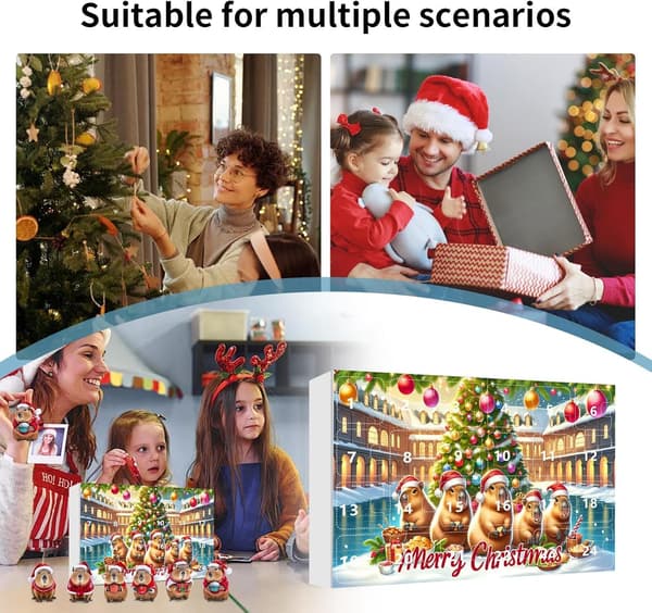 Kapivar Julekalender, Nedtælling til Julen 2025, Akryl Julepynt Style two