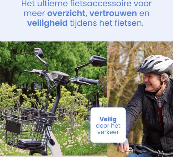 Cykelbackspegel, 2-delat set, 360° roterande vidvinkel HD, för mountainbikes
