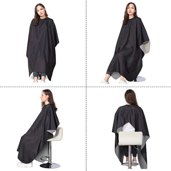 Frisørkjole Barber Cape, Klippekapper, Full Length Vanntett Frisør Frisør Cape for Hårstyling, Klipp og Farger A
