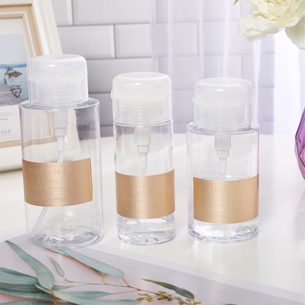 IC 150/200/300 ml Nail Art Pump Dispenser Tom Flaska Remover Mak 300ML