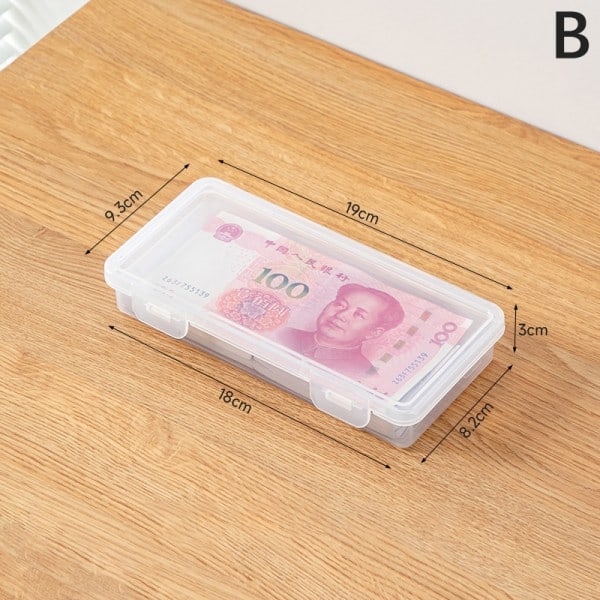 IC Bärbar förvaringslåda Sedlar Album Valuta Fodral CB