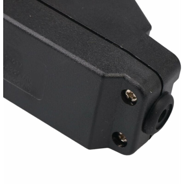 IP65 Knapp Inline Sladdströmbrytare Vattentät Svart På/Av-brytare 30A 220V, DEBUNS
