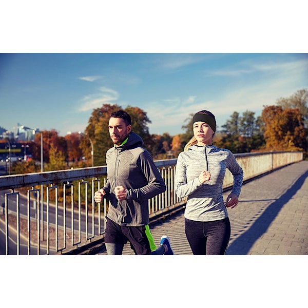 Hårbøjle med hovedtelefoner Lycra sort