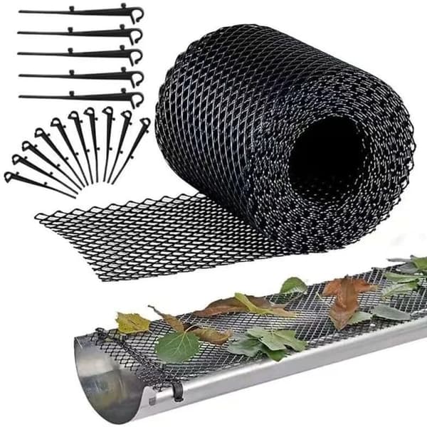 Plastik Tagrenderiste, 18 cm x 8 m, Kraftig Maske Tagrenderiste, Bladfilter, (18 cm x 8 m)
