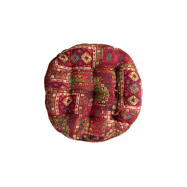 Boho Stil Utomhus Rund Vändbar Sittdyna – Round Red\uff0855cm)