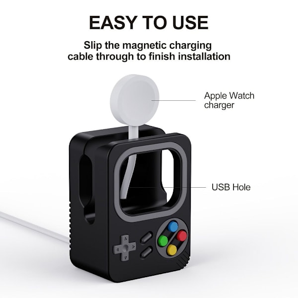 Lader Dock Klokke HVIT hvit white