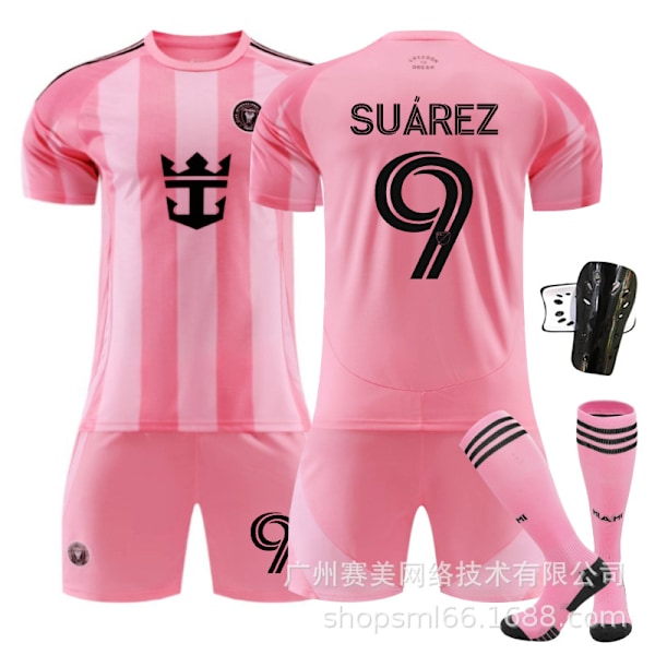 Miami International Home Stadium Nr. 10 Messi Trøje Nr. 9 Suarez 23 Beckham Børnefodbold Size 9 socks L