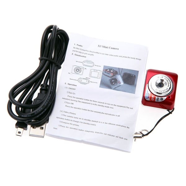 X3 Bärbar Mini High Denifition Digitalkamera Mini Dv-stöd 32gb Tf-kort med mikrofon