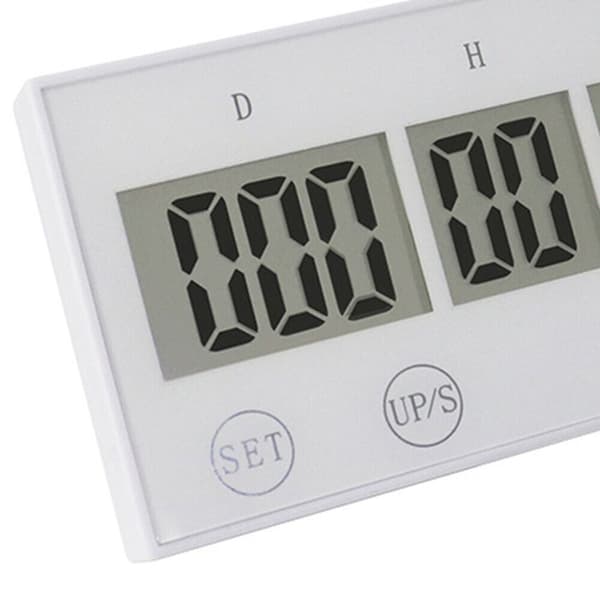 999 Dages Nedtællingsur Elektronisk Digital Timer SORT Sort Black