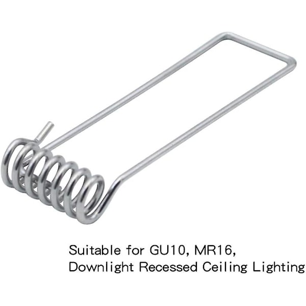 20 stk. Gu10 monteringsramme fjærklemme klips 60mm diameter fjærreturringer spenneklips for Gu10 Mr16 LED takspot downlights pære