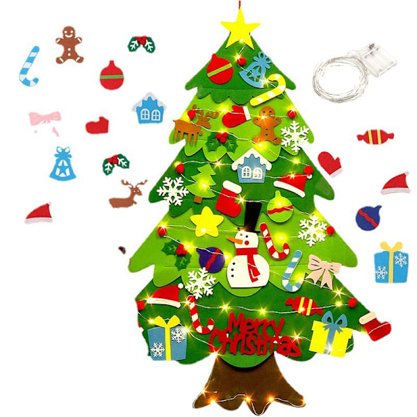 Huopinen joulukuusi DIY joulukoriste lasten opetus huopinen joulukuusi lelu joulukuusi MJ51 21 Pendants