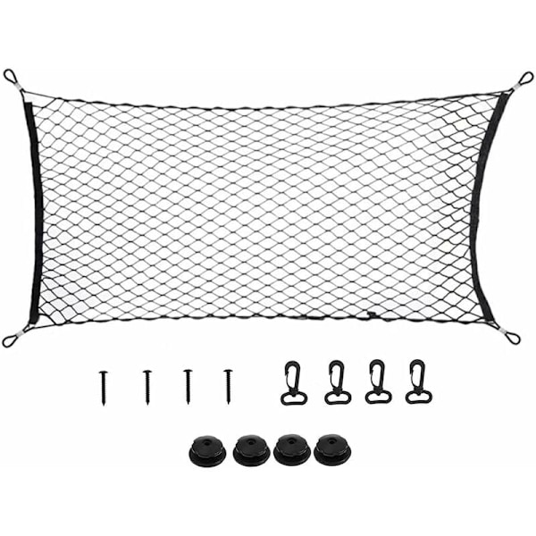 Universal Bilopbevaringsnet, Bagageopbevaringsnet, Bilbagagenet, Biltilbehørsnet, Børnebagagenet, til SUV, Lastbil Sort (70x120cm)